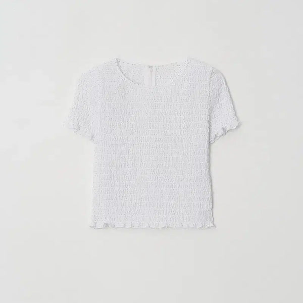 [BUNJANG] Atelier Edition Smocked Sleeve Blouse / 아뜰리에에디션 스모크 슬리브 블라우스 Smocked Sleeve