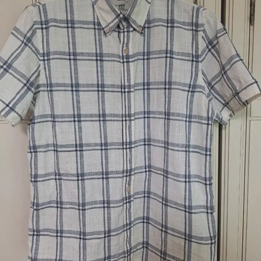 [BUNJANG] Henry Cotton's Check Short Sleeve Shirt 95 / 헨리코튼 95