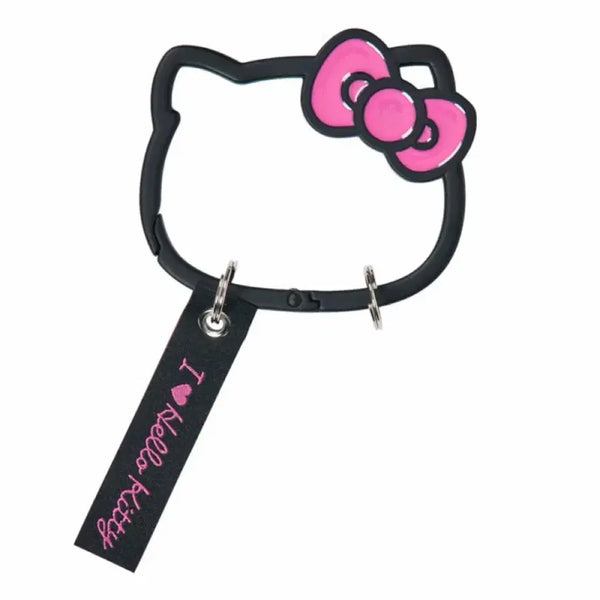 [BUNJANG] Hello Kitty I Love Kitty Carabiner Black/Pink New / 헬로키티 아이러브키티 카라비너 블랙/핑크 새상품