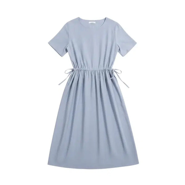 [BUNJANG] TAKE String Short Sleeve Long Dress BL / 여성F/ 국내제작 TAKE 양스트링 반팔 롱원피스 BL 37-36