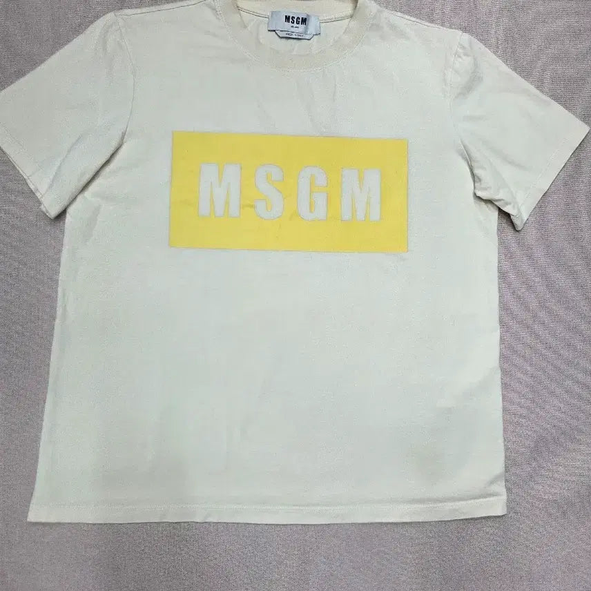 [BUNJANG] MSGM Yellow Logo T-Shirt / MSGM 반팔티 옐로우 로고