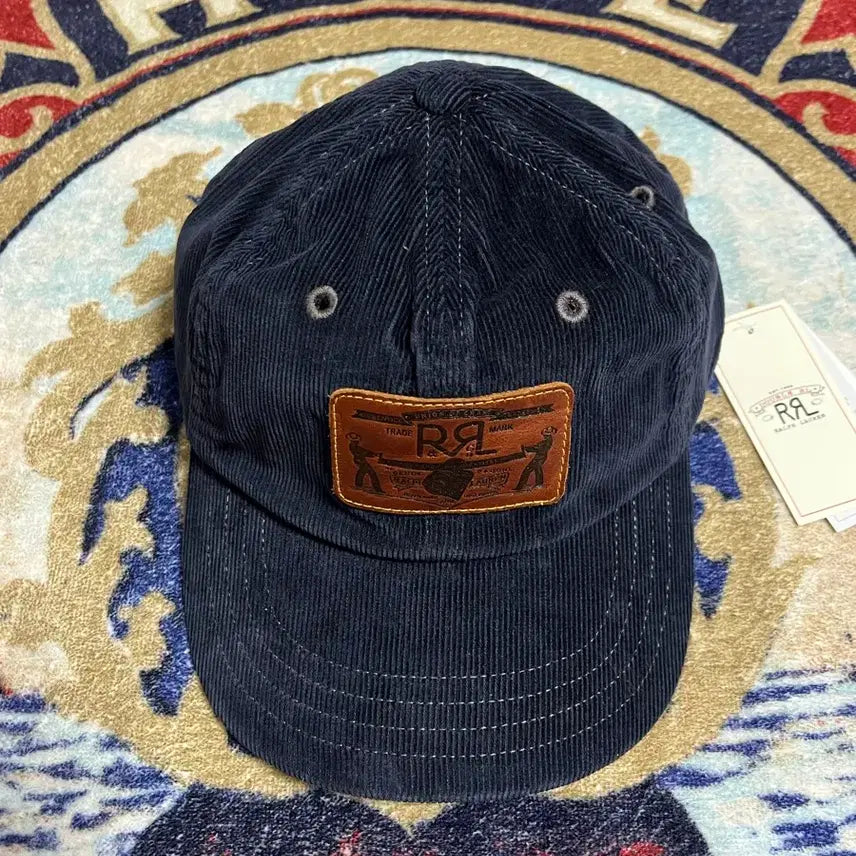 [BUNJANG] RRL Leather Patch Corduroy Trucker Cap / 더블알엘(RRL) 레더 패치 코듀로이 트러커캡