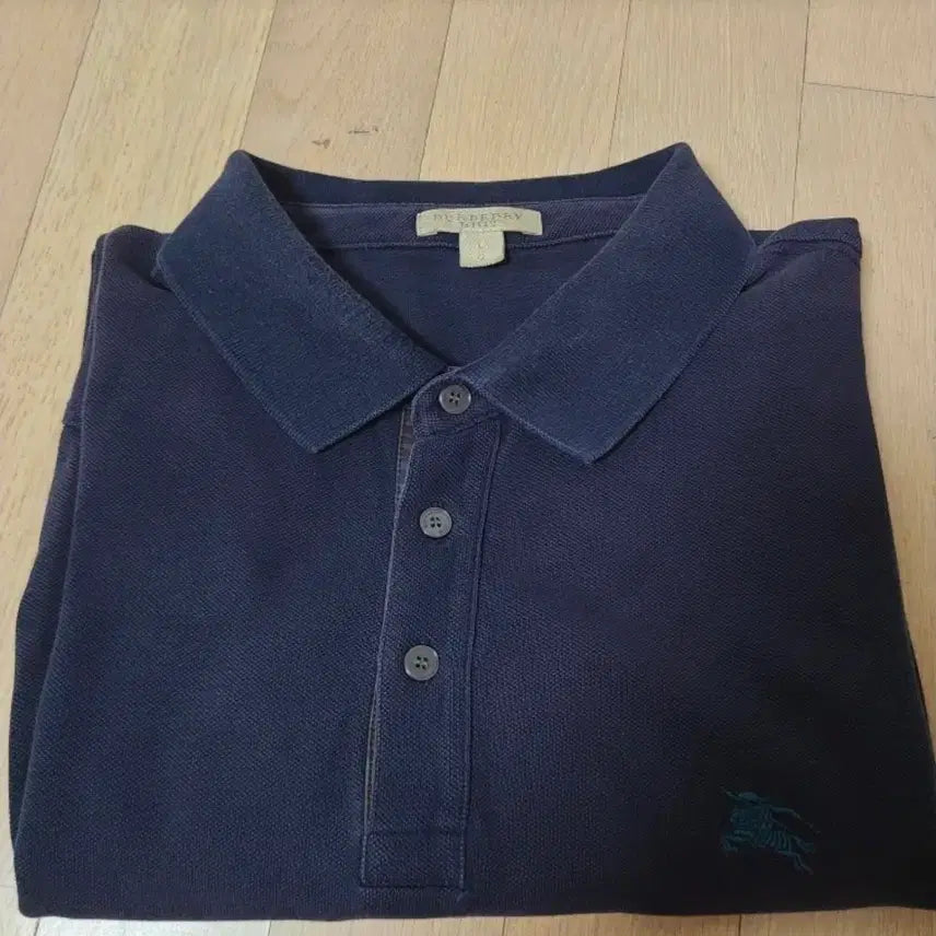 [BUNJANG] Burberry Brit Navy Polo Shirt L / 버버리 브릿 네이비 카라티 L