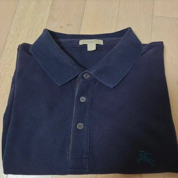 [BUNJANG] Burberry Brit Navy Polo Shirt L / 버버리 브릿 네이비 카라티 L