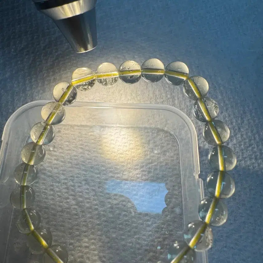 [BUNJANG] Natural Libyan Desert Glass Bracelet (New) - Power Stone Energy / 천연 고급 리비아 운석 팔찌(새상품) 유리 천연석 파워스톤 에너지 강함