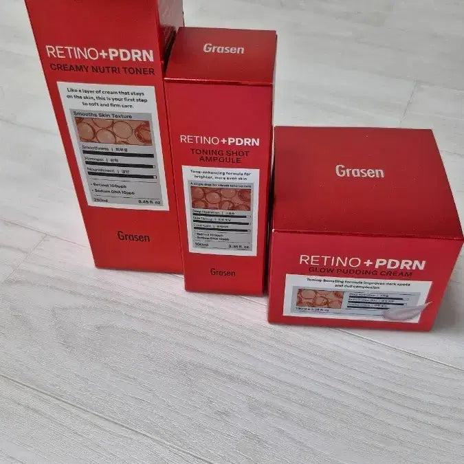 [BUNJANG] Retino+ PDRN Creamy Nutri Toner, Ampoule, Cream Set / 레티노+PDRN 크리미 뉴트리 토너 앰플 크림 세트 새제품