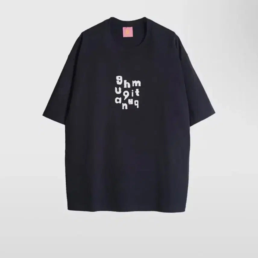 [BUNJANG] 999 Humanity Lettering Dark Navy T-Shirt / 999휴머니티 레터링 다크네이비 반팔 티셔츠