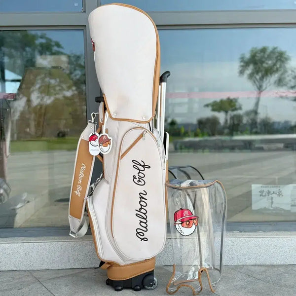 [BUNJANG] Malbon Carrier-Type Golf Bag Beige / (국내배송 택포)특가처리 Malbon말본 캐리어형 골프백 베이지 바퀴형