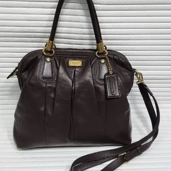 [BUNJANG] Coach Leather Tote Bag Brown Shoulder Bag Crossbody / 코치 가죽 토트백 브라운 숄더백 크로스백