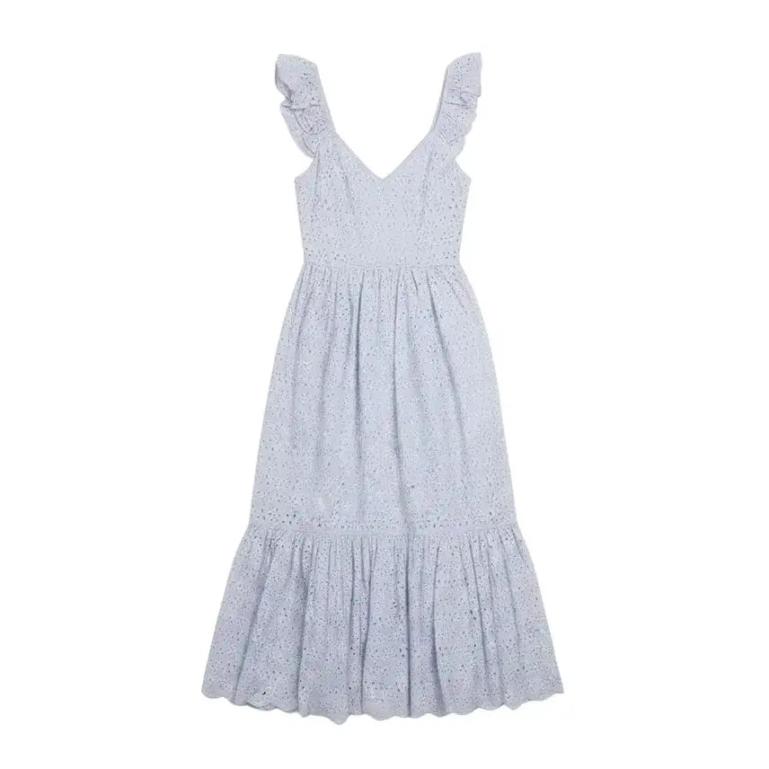 [BUNJANG] H&M Women's Sleeveless Crochet Dress / 여성76/ H앤M 전체 펀칭 민소매 원피스 BL 37-44