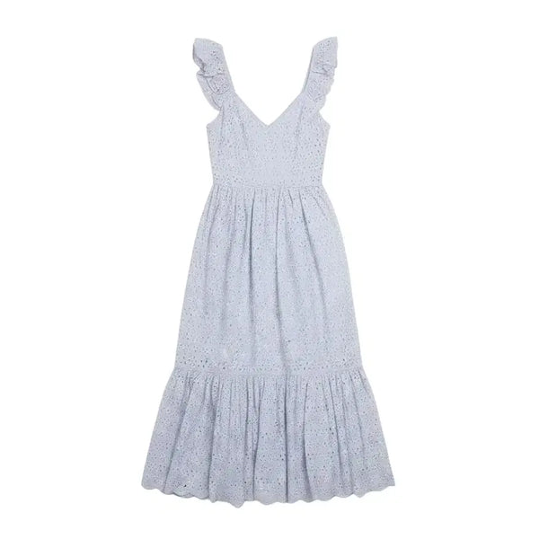 [BUNJANG] H&M Women's Sleeveless Crochet Dress / 여성76/ H앤M 전체 펀칭 민소매 원피스 BL 37-44