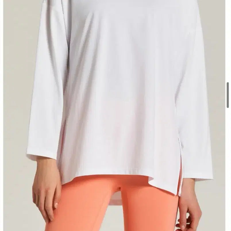 [BUNJANG] Andar Long Sleeve T-Shirt Size 2 White / 안다르 티셔츠 2사이즈