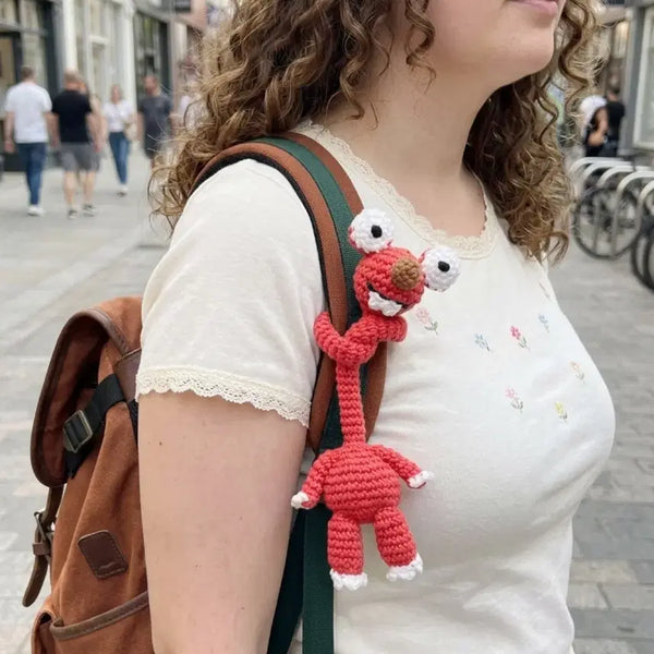 [BUNJANG] Handmade Knitted Long Neck Hanging Doll (35cm) / 핸드메이드 뜨게 롱 넥 걸이 인형(35cm)