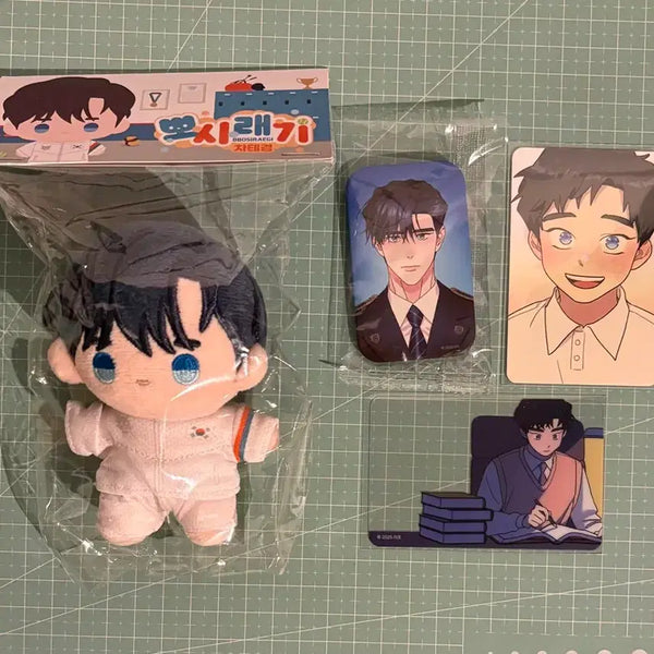 [BUNJANG] Bundle Set Cha Taekyung Team Resin "Bboosiraegi" Baby Doll & POB Baby Photocard & AH-BAHK Studio Portrait Badge / 일괄) 뿌없나 차태경 팀레진 뽀시래기 인형&특전 아기 포카&아밝 증사뱃지