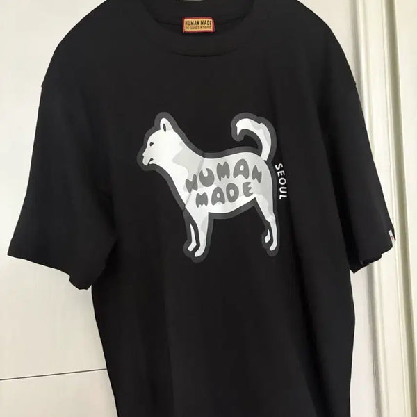 [BUNJANG] Human Made Seoul T-Shirt Black / 휴먼메이드 서울 반팔