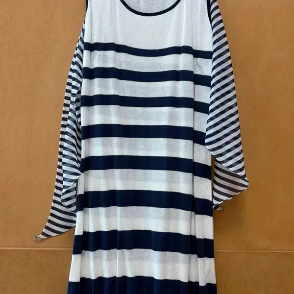 [BUNJANG] SYSTEM Stripe Sleeveless Long Dress / 시스템 스트라이프 민소매 롱 원피스