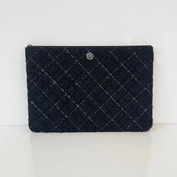 [BUNJANG] Chanel Tweed Lambskin Clutch Large / 샤넬 트위드 램스킨 클러치 라지