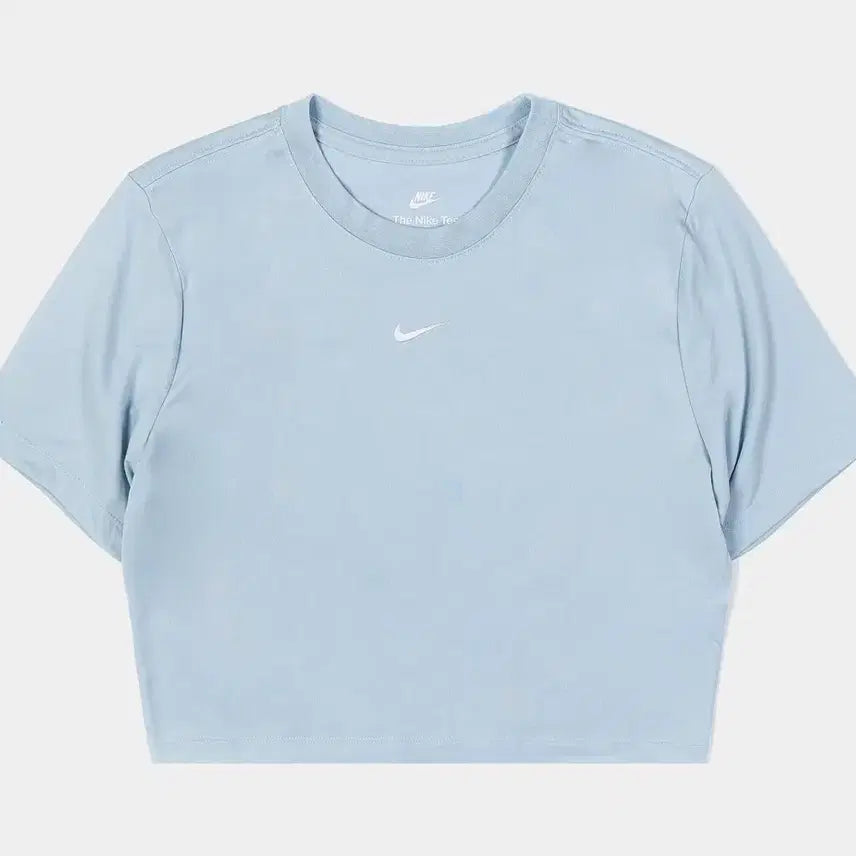 [BUNJANG] Nike Cropped T-Shirt Sky Blue L / (새상품) 나이키 크롭 반팔티 스카이블루 L