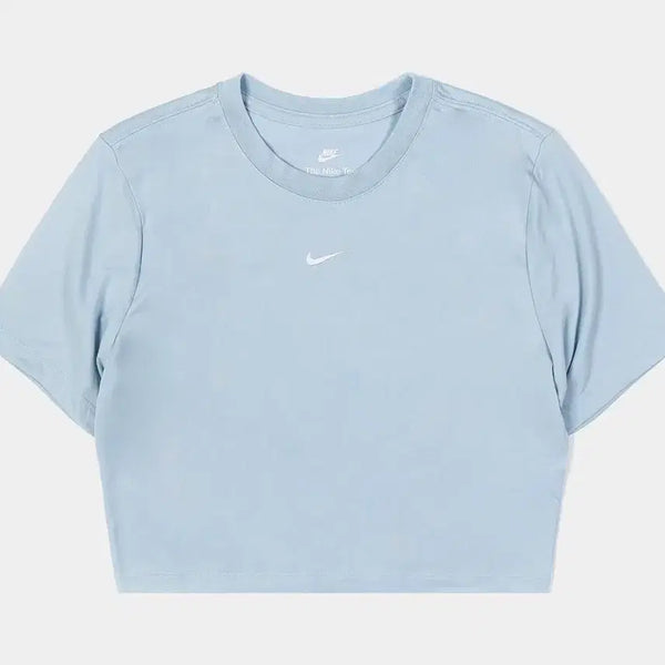 [BUNJANG] Nike Cropped T-Shirt Sky Blue L / (새상품) 나이키 크롭 반팔티 스카이블루 L