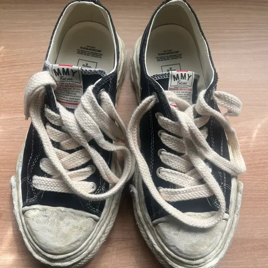 [BUNJANG] Maison Mihara Yasuhiro Peterson 23 Dyed Vintage Sneakers Black / 메종 미하라 야스히로 피터슨23 다이드 빈티지 A13FW713 블랙