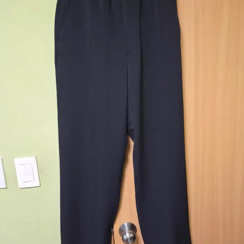 [BUNJANG] Solid Homme Black Wide Pants Size 46 / 46)솔리드옴므 검정색 와이드 팬츠