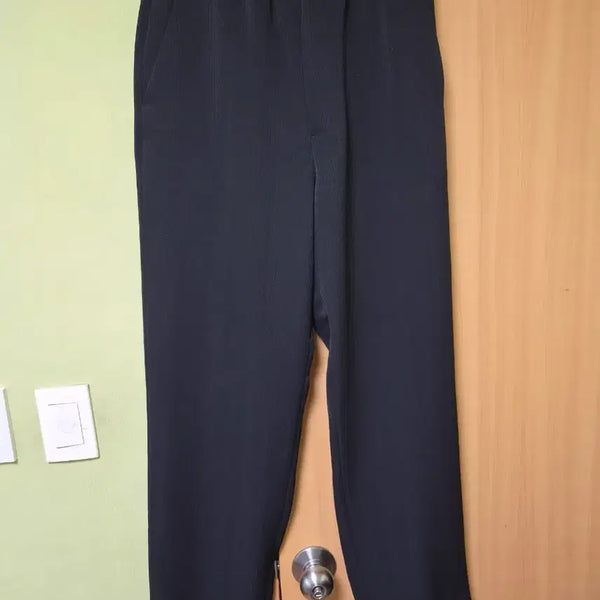 [BUNJANG] Solid Homme Black Wide Pants Size 46 / 46)솔리드옴므 검정색 와이드 팬츠