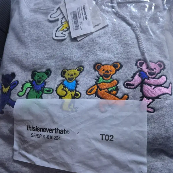 [BUNJANG] thisisneverthat x Grateful Dead Dancing Bears Hoodie / (새상품) 디스이즈네버댓 x 그레이트풀데드 댄싱 베어스 후드티