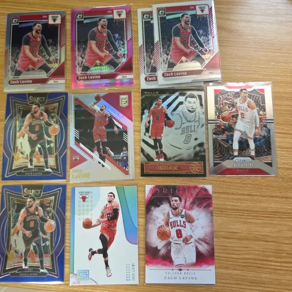 [BUNJANG] Zach LaVine Chicago Bulls NBA Trading Card Bundle Set (9 Cards) / nba 불스 자크 라빈 카드 9장 일괄