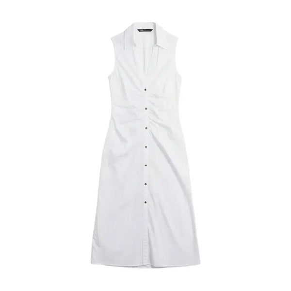 [BUNJANG] Zara Sleeveless Backless Dress Resort Look / 여성S/ 자라 민소매 뒷반전 원피스 휴양지 여행룩 WT 37-52