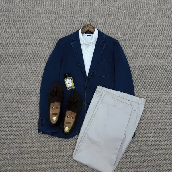 [BUNJANG] El Ganso Indigo Cotton Jersey Jacket / 엘간소 인디고 저지 자켓