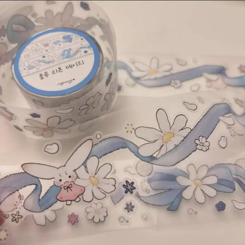 [BUNJANG] Myoong Daisy Blue Ribbon Daisy Kiss-Cut Sticker Set / 묘옹데이지 블루리본데이지 키스컷띵