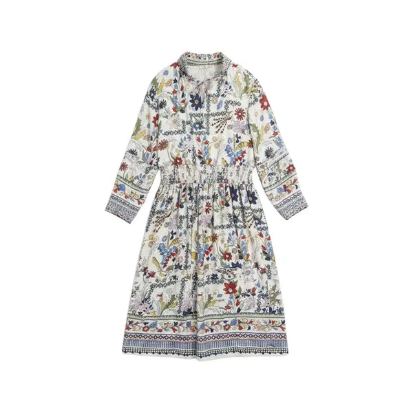 [BUNJANG] Imported Flower Pattern Luxury One-Piece Dress / 여성4/ 수입로스 플라워 패턴 고급진 원피스 21-4
