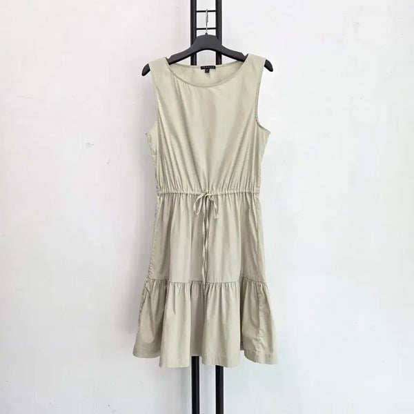 [BUNJANG] Theory Beige Cotton Blend Long Dress / 정품 띠어리 Theory 베이지 원피스
