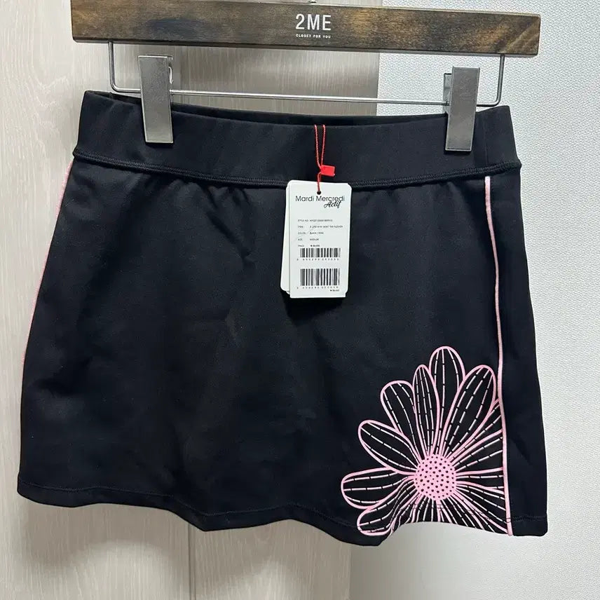 [BUNJANG] Mardi Mercredi Flower Mini Skirt Black / 마르디 플라워 미니스커트