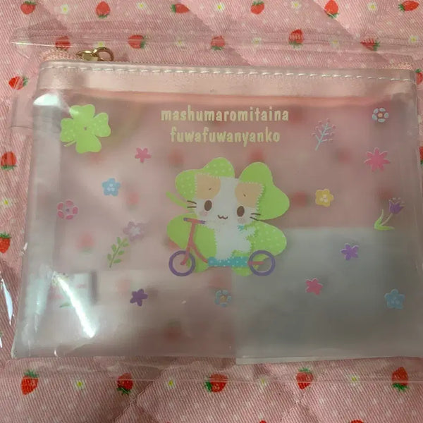 [BUNJANG] Sanrio Marshmallow Mini Clear Pouch (Pink) / 산리오 마슈마로 미니 클리어 파우치(핑크)