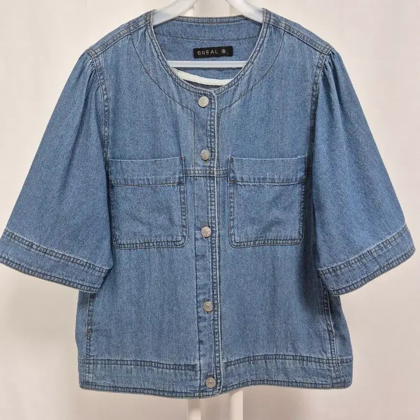 [BUNJANG] Briel Denim Summer Short-Sleeve Jacket / 브리엘  데님 여름반팔 자켓