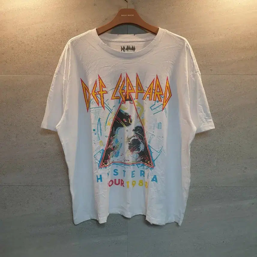 [BUNJANG] Def Leppard Hysteria Tour 1988 Commemorative T-Shirt / 데프레파드 .하이스트리아 투어 1988. 반팔티.
