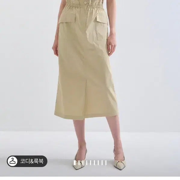 [BUNJANG] LANVIN COLLECTION Flap Pocket Elastic Waist Skirt Size 64 / 랑방컬렉션 플랩 포켓 밴딩 스커트 64
