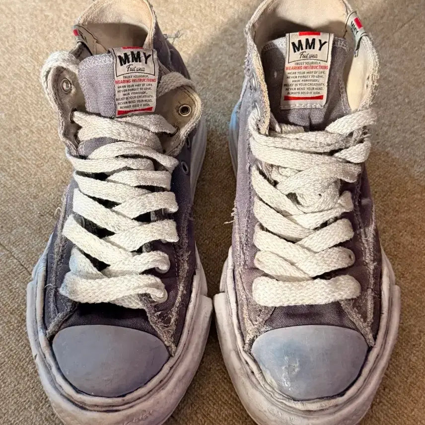 [BUNJANG] Maison Mihara Yasuhiro Peterson High-Top Grey Size 42 / 메종미하라야스히로 피터슨 하이탑 그레이 42사이즈