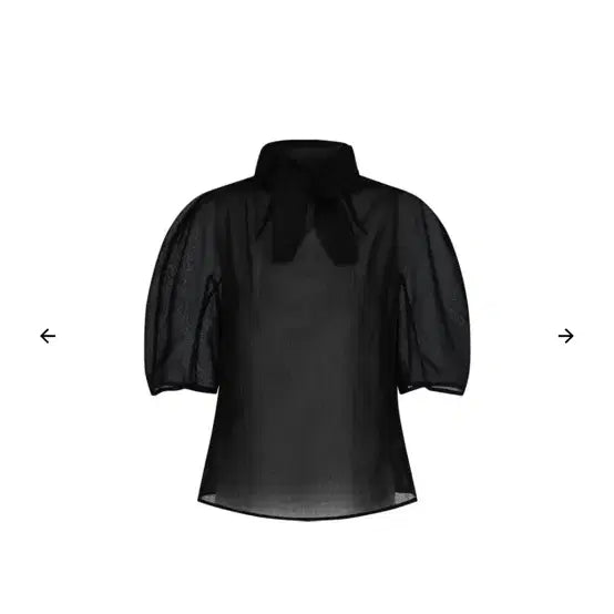 [BUNJANG] Amomento Noted Blouse Black S / 아모멘토 노티드 블라우스 블랙 S 새상품