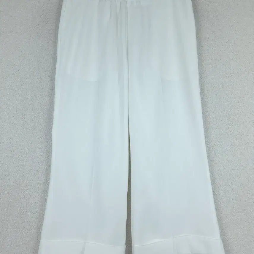 [BUNJANG] Marie Claire Women's White 8-9分 Wide Leg Pants (M) / 마리끌레르 여성 화이트 8~9부 와이드 팬츠(M)