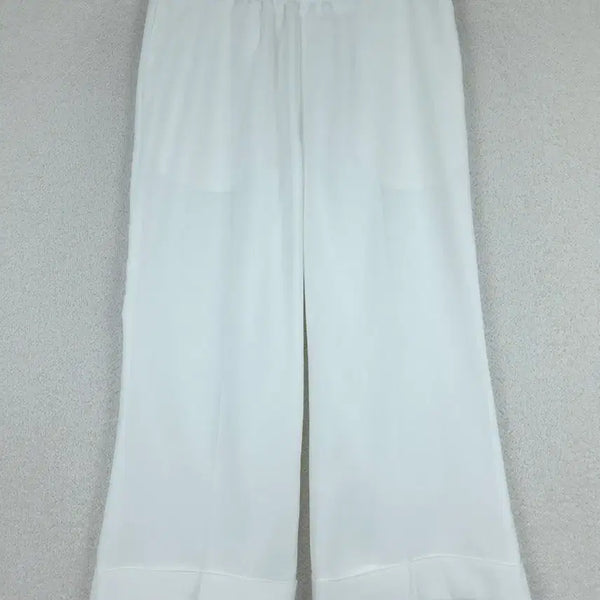 [BUNJANG] Marie Claire Women's White 8-9分 Wide Leg Pants (M) / 마리끌레르 여성 화이트 8~9부 와이드 팬츠(M)