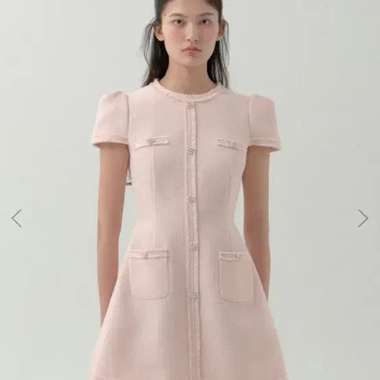 [BUNJANG] Floom Tweed Dress Pink S New / 플로움 트위드 원피스 핑크 S 새상품
