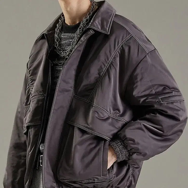 [BUNJANG] Maisonminedo Gerren Stitch Bomber - Grey (M) / [판매](M)메종미네드 게렌 스티치 봄버 - 그레이