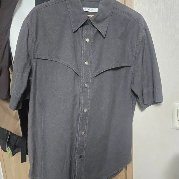 [BUNJANG] Bellie Vintage Washed Short Sleeve Shirt / 벨리에 반팔셔츠