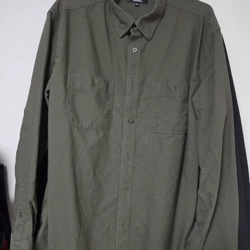 [BUNJANG] Musinsa Standard Khaki Shirt 2XL / 무신사 스탠다드 카키 셔츠 2XL