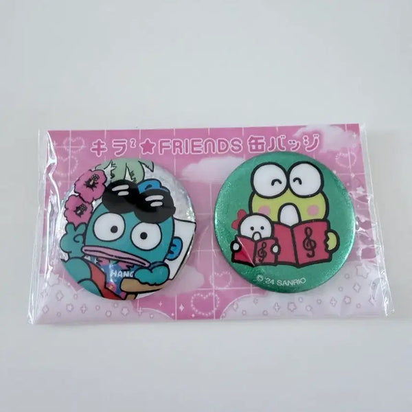 [BUNJANG] Ichigo Shinbun Limited Edition Keroppi & Hanko-don Can Badge / 이치고신문 부록 캔뱃지 한교동 케로피