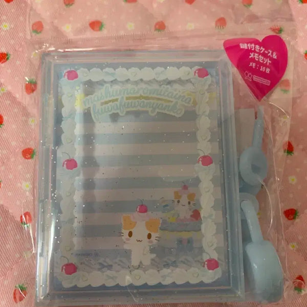 [BUNJANG] Sanrio Whipped Cream Lock Memo Case (Marshmallow) / 산리오 휘핑크림 자물쇠 메모지케이스(마슈마로)