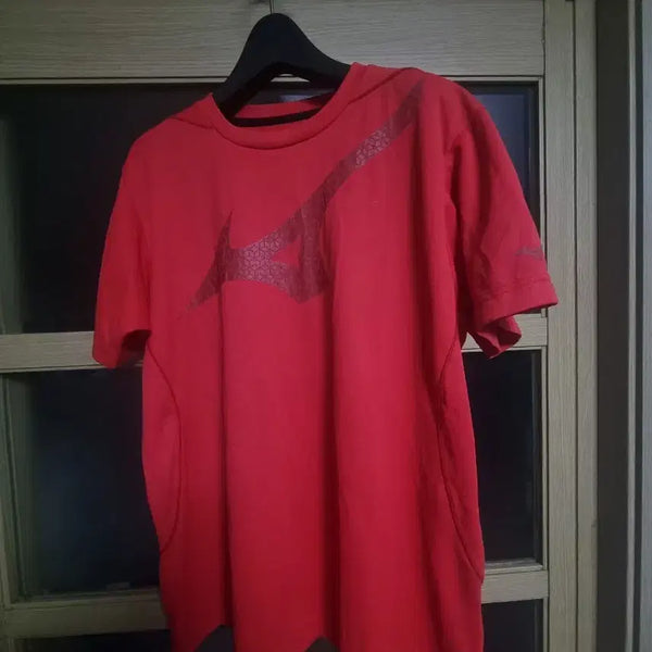 [BUNJANG] Mizuno Short Sleeve T-Shirt Red M / 미즈노 반팔 티셔츠 레드 m