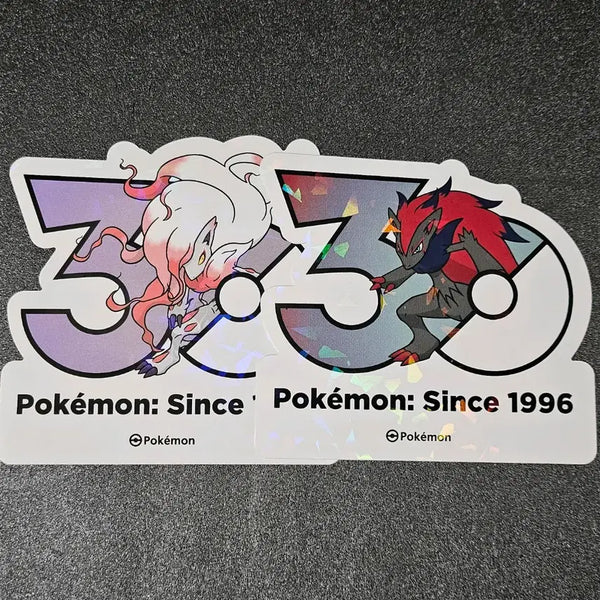 [BUNJANG] Bundle Set Pokemon Logo 30th Anniversary Stickers - Zoroark & Hisuian Zoroark / 일괄) 포켓몬 로고 30주년 스티커 조로아크 히스이 조로아크